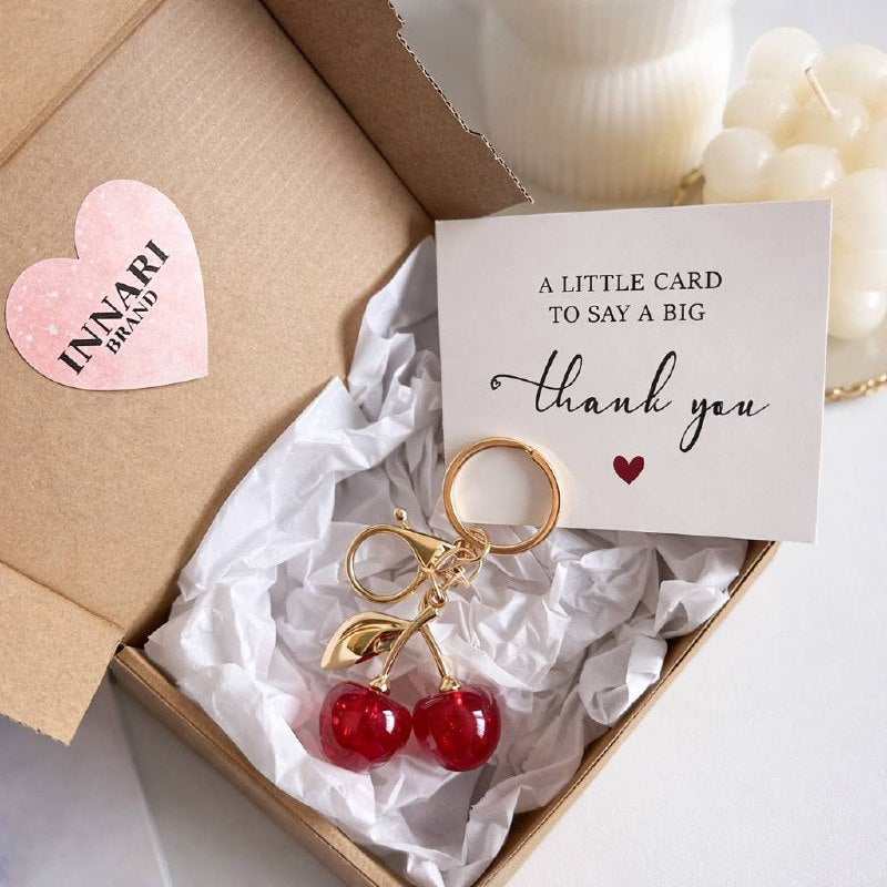 Sweet Cherry Bag Charm Gift Box