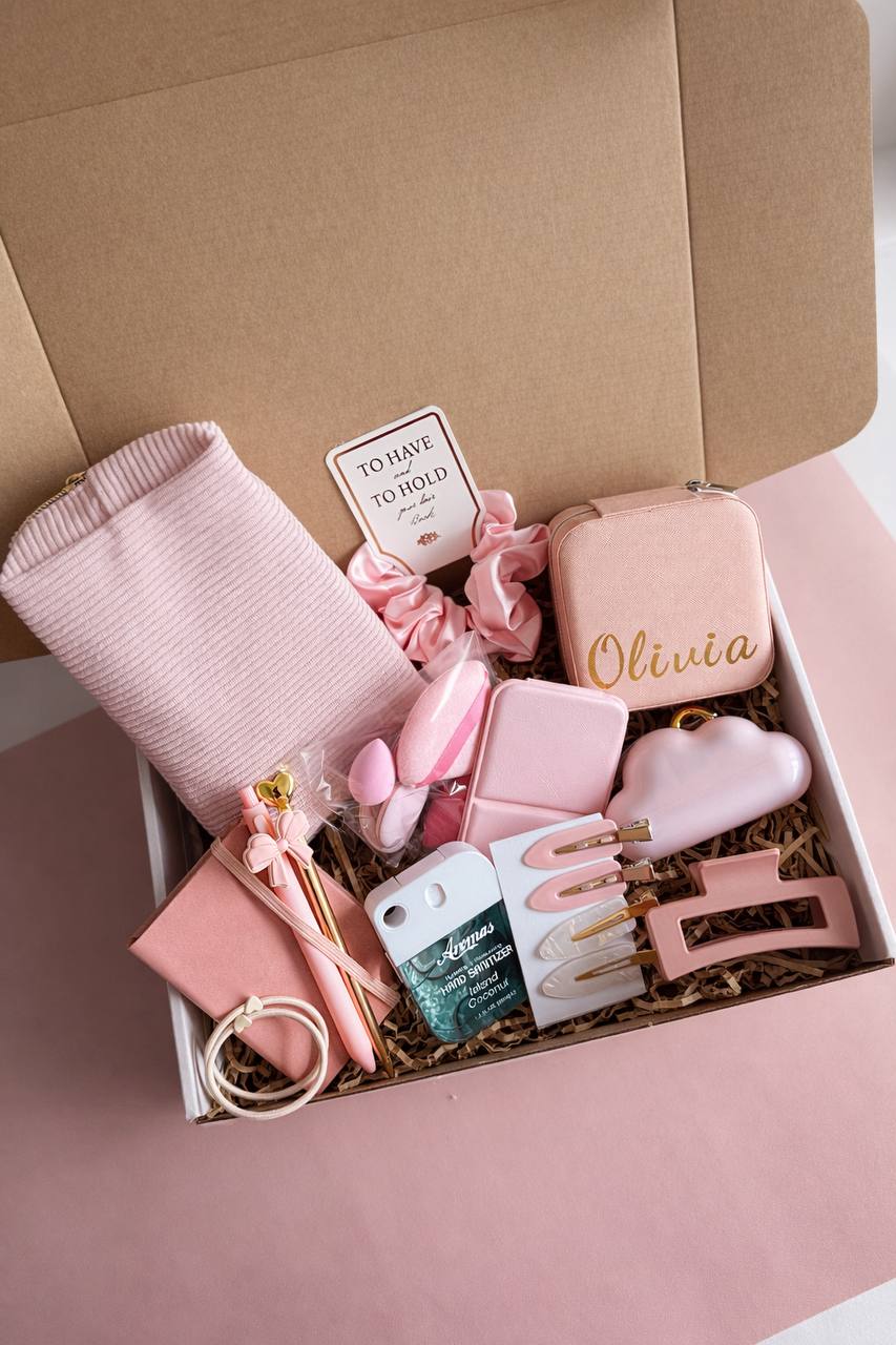 Personalized Pink Self-Care Gift Box for Women